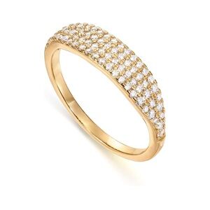 Elegant Gold Signet Women's Ring | Size 7
